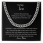 To My Son- Cuban Link Chain