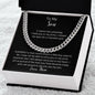 To My Son- Cuban Link Chain