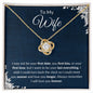 To My Wife - Love Knot Necklace