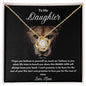 To My Daughter - This Mama Lion Will Always Have Your Back- Love Knot Necklace