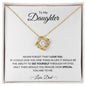Daughter I Love You - Love, Dad Love Knot Necklace