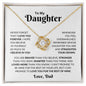 Daughter - I Love You Forever - Love Knot Necklace
