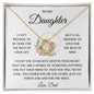 Daughter - Believe Deep In Your Heart- Love Knot Necklace