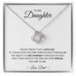 Daughter I Love You - Love, Dad Love Knot Necklace