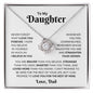 Daughter - I Love You Forever - Love Knot Necklace