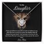 To My Daughter - This Mama Lion Will Always Have Your Back- Love Knot Necklace