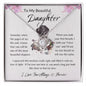 I Love You Always and Forever - Daughter - Love Knot Necklace