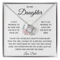 Daughter - Believe Deep In Your Heart- Love Knot Necklace
