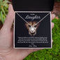 To My Daughter - This Mama Lion Will Always Have Your Back- Love Knot Necklace
