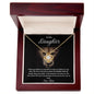 To My Daughter - This Mama Lion Will Always Have Your Back- Love Knot Necklace