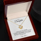 Daughter I Love You - Love, Dad Love Knot Necklace