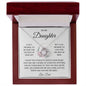 Daughter - Believe Deep In Your Heart- Love Knot Necklace