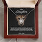 To My Daughter - This Mama Lion Will Always Have Your Back- Love Knot Necklace