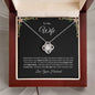 To My Wife - I Love You- Love Knot Necklace