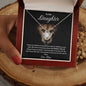 To My Daughter - This Mama Lion Will Always Have Your Back- Love Knot Necklace
