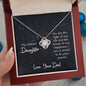 Daughter- You Are The Light Of MY Life, Love Dad - Love Knot Necklace