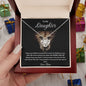 To My Daughter - This Mama Lion Will Always Have Your Back- Love Knot Necklace