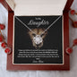 To My Daughter - This Mama Lion Will Always Have Your Back- Love Knot Necklace