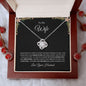 To My Wife - I Love You- Love Knot Necklace