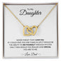 Daughter - Never Forget That I Love You - Interlocking Hearts Necklace