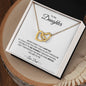 Daughter - Never Forget That I Love You - Interlocking Hearts Necklace