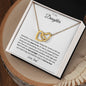 To My Daughter - Interlocking Hearts Necklace