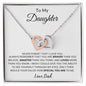 To My Daughter - You Are Loved- Interlocking Heart Necklace