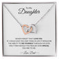 Daughter - Never Forget That I Love You - Interlocking Hearts Necklace
