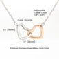 To My Daughter - You Are Loved -Interlocking Heart Necklace