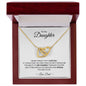 Daughter - Never Forget That I Love You - Interlocking Hearts Necklace