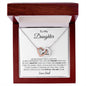 To My Daughter - You Are Loved- Interlocking Heart Necklace
