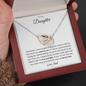 To My Daughter - Interlocking Hearts Necklace