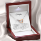 To My Daughter - Interlocking Hearts Necklace