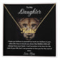 To My Daughter - This Mama Lion Will Always Have Your Back - Personalized Name Necklace
