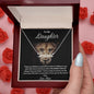 To My Daughter - This Mama Lion Will Always Have Your Back - Personalized Name Necklace
