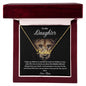 To My Daughter - This Mama Lion Will Always Have Your Back - Personalized Name Necklace