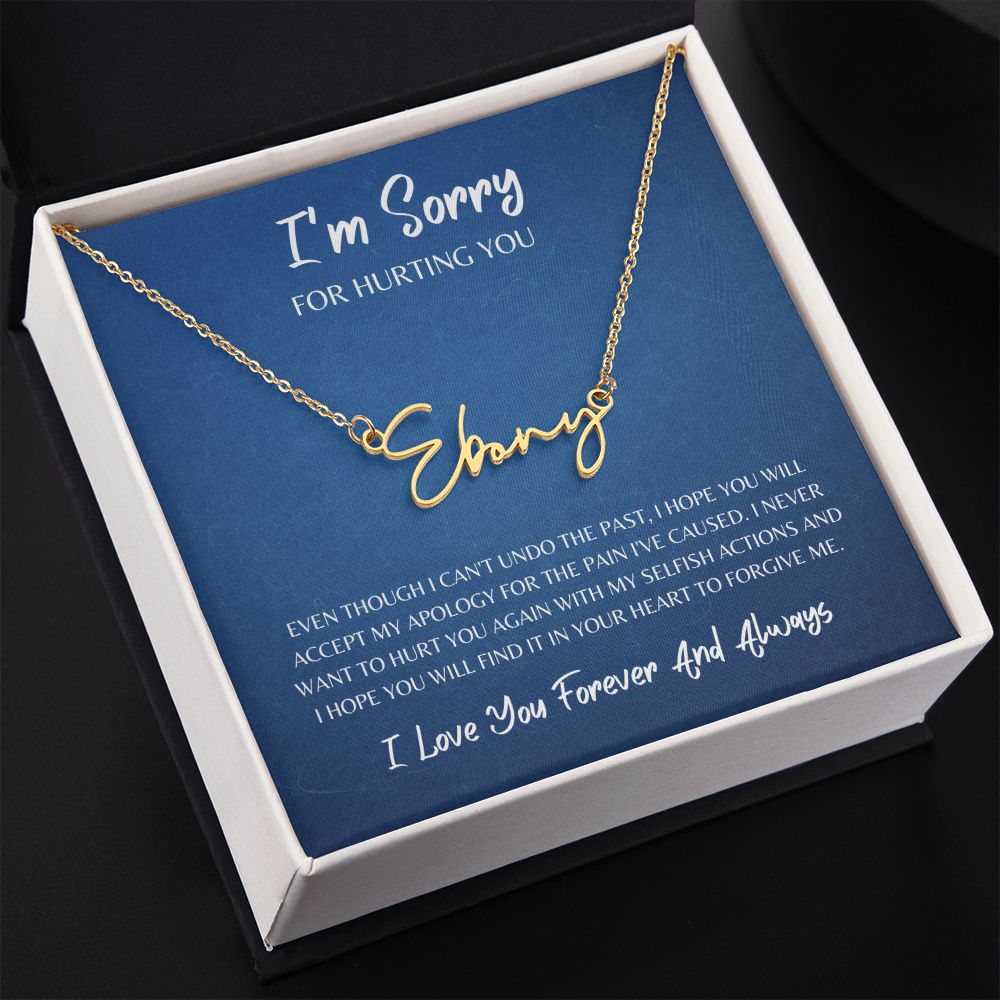 Forgive Me - Signature Style Name Necklace