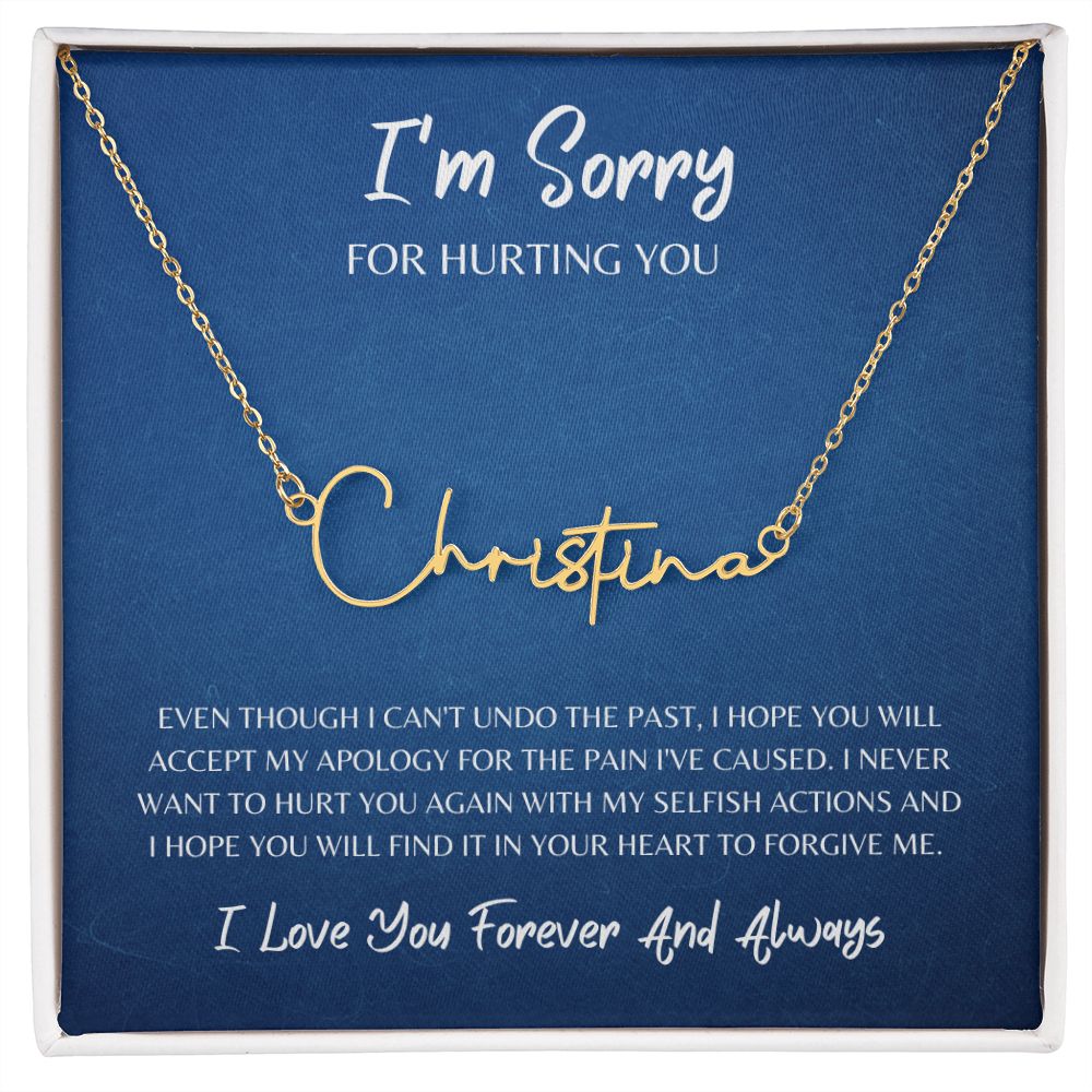 Forgive Me - Signature Style Name Necklace