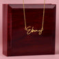 To My Girlfriend Signature Style Name Necklace