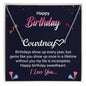 Happy Birthday - Heart Name Necklace