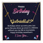 Happy Birthday - Heart Name Necklace
