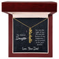 Dearest Daughter, Love Dad - Vertical Name Necklace