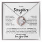 Daughter- Never Forget - Forever Love Necklace