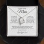 To My Loving Mom- Love, Your Son - Forever Love Necklace