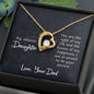 Daughter - You Are The Light Of My LIfe - Love Dad - Forever Love Necklace