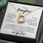 Daughter- Never Forget - Forever Love Necklace
