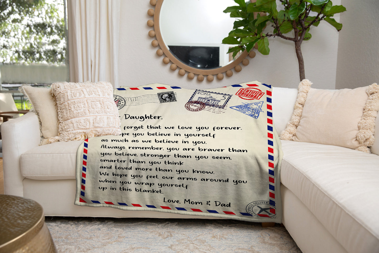 To Our Daughter - You Are Loved- Premium Mink Sherpa Blanket 50x60