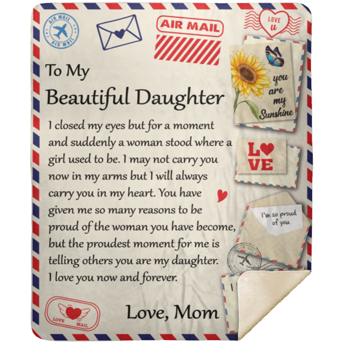 Letter Blanket - To My Daughter
