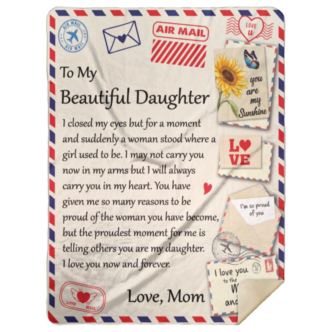 Letter Blanket - To My Daughter