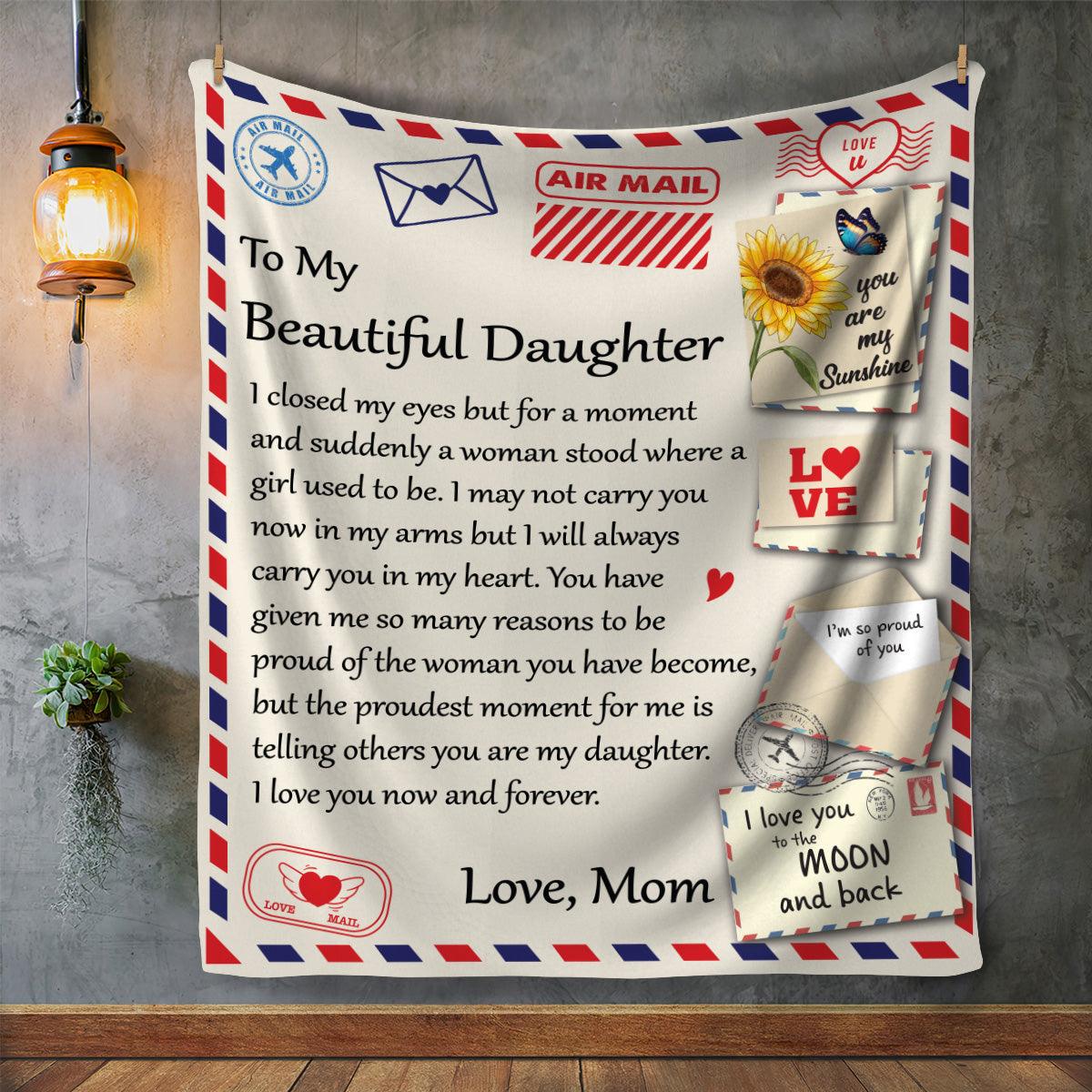 Letter Blanket - To My Daughter